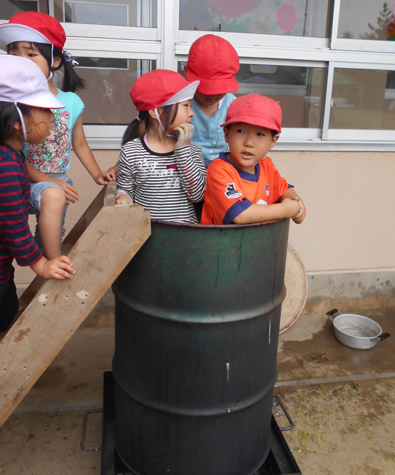 プレーパークドラム缶風呂 柏崎ふたば幼稚園